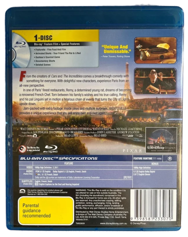 Ratatouille BluRay
