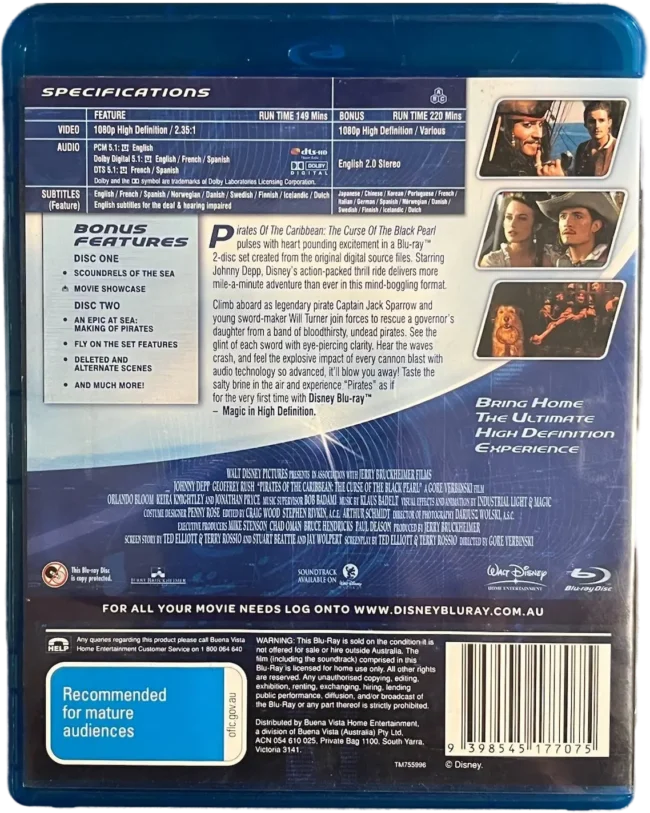 Pirates Of The Caribbean The Curse Of The Black Pearl